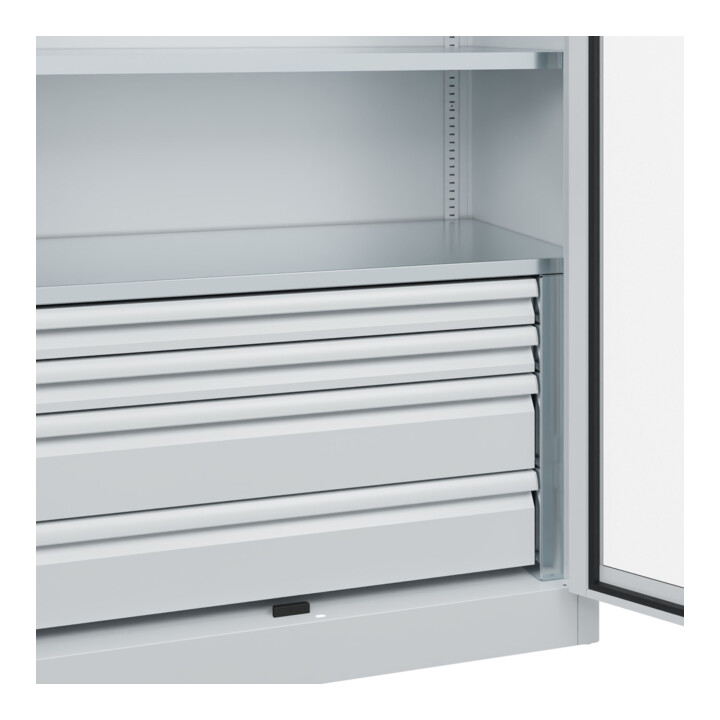 C+P Schwerlastschrank Acurado Pro 1950 x 1000 x 500mm 7035/7035