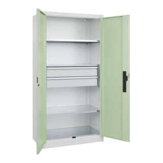C+P Schwerlastschrank Acurado Pro 1950 x 1000 x 500mm 9016/6019
