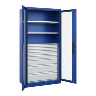 C+P Schwerlastschrank Acurado Pro 1950 x 1000 x 500mm blau