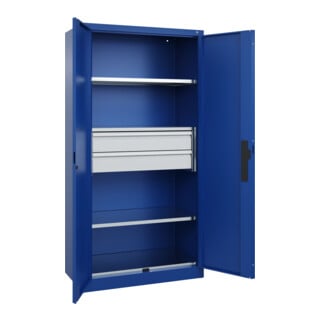 C+P Schwerlastschrank Acurado Pro 1950 x 1000 x 500mm blau