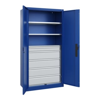 C+P Schwerlastschrank Acurado Pro 1950 x 1000 x 500mm blau