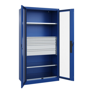 C+P Schwerlastschrank Acurado Pro 1950 x 1000 x 500mm blau