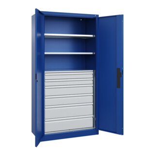 C+P Schwerlastschrank Acurado Pro 1950 x 1000 x 500mm blau