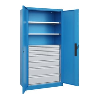 C+P Schwerlastschrank Acurado Pro 1950 x 1000 x 500mm blau