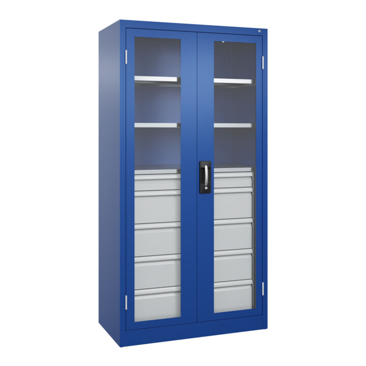 C+P Schwerlastschrank Acurado Pro 1950 x 1000 x 500mm blau