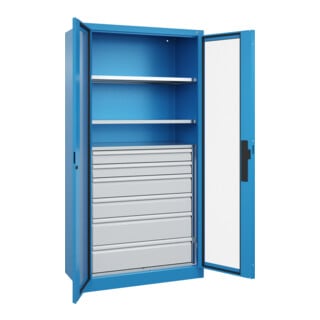 C+P Schwerlastschrank Acurado Pro 1950 x 1000 x 500mm blau