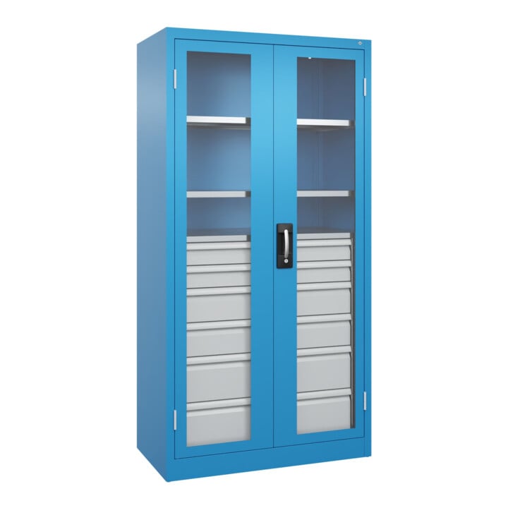C+P Schwerlastschrank Acurado Pro 1950 x 1000 x 500mm blau