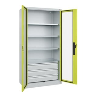 C+P Schwerlastschrank Acurado Pro 1950 x 1000 x 500mm grau