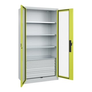 C+P Schwerlastschrank Acurado Pro 1950 x 1000 x 500mm grau