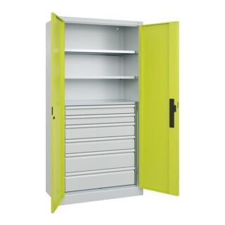 C+P Schwerlastschrank Acurado Pro 1950 x 1000 x 500mm Lichtgrau