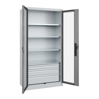 C+P Schwerlastschrank Acurado Pro 1950 x 1000 x 500mm mit Schubladen