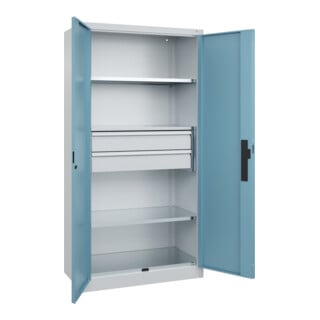 C+P Schwerlastschrank Acurado Pro 1950 x 1000 x 500mm mit Schubladen