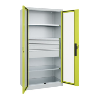 C+P Schwerlastschrank Acurado Pro 1950 x 1000 x 500mm mit Schubladen