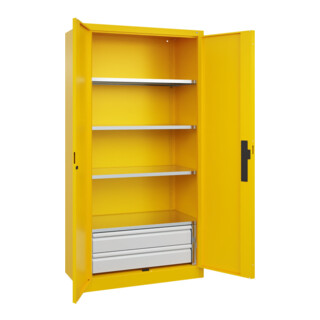 C+P Schwerlastschrank Acurado Pro 1950 x 1000 x 500mm mit Schubladen