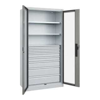 C+P Schwerlastschrank Acurado Pro 1950 x 1000 x 500mm mit Schubladen