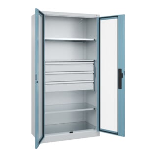 C+P Schwerlastschrank Acurado Pro 1950 x 1000 x 500mm mit Schubladen