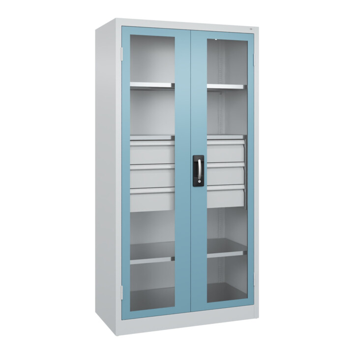 C+P Schwerlastschrank Acurado Pro 1950 x 1000 x 500mm mit Schubladen