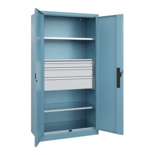 C+P Schwerlastschrank Acurado Pro 1950 x 1000 x 500mm mit Schubladen