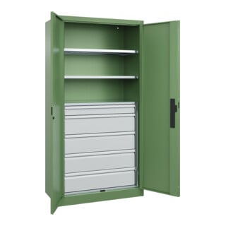 C+P Schwerlastschrank Acurado Pro 1950 x 1000 x 500mm mit Schubladen
