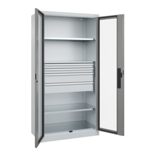 C+P Schwerlastschrank Acurado Pro 1950 x 1000 x 500mm mit Schubladen