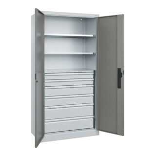 C+P Schwerlastschrank Acurado Pro 1950 x 1000 x 500mm mit Schubladen