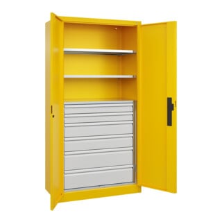 C+P Schwerlastschrank Acurado Pro 1950 x 1000 x 500mm mit Schubladen