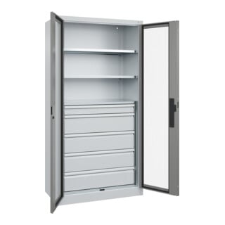 C+P Schwerlastschrank Acurado Pro 1950 x 1000 x 500mm mit Schubladen
