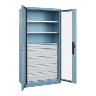 C+P Schwerlastschrank Acurado Pro 1950 x 1000 x 500mm mit Schubladen