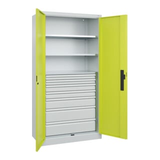 C+P Schwerlastschrank Acurado Pro 1950 x 1000 x 500mm mit Schubladen