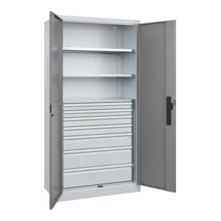 C+P Schwerlastschrank Acurado Pro 1950 x 1000 x 500mm mit Schubladen