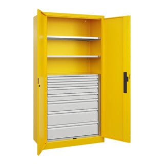 C+P Schwerlastschrank Acurado Pro 1950 x 1000 x 500mm mit Schubladen