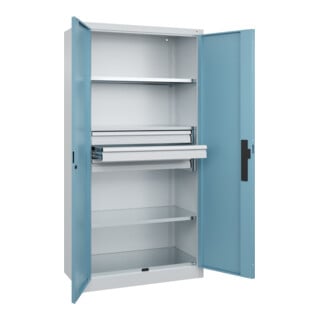 C+P Schwerlastschrank Acurado Pro 1950 x 1000 x 500mm mit Schubladen