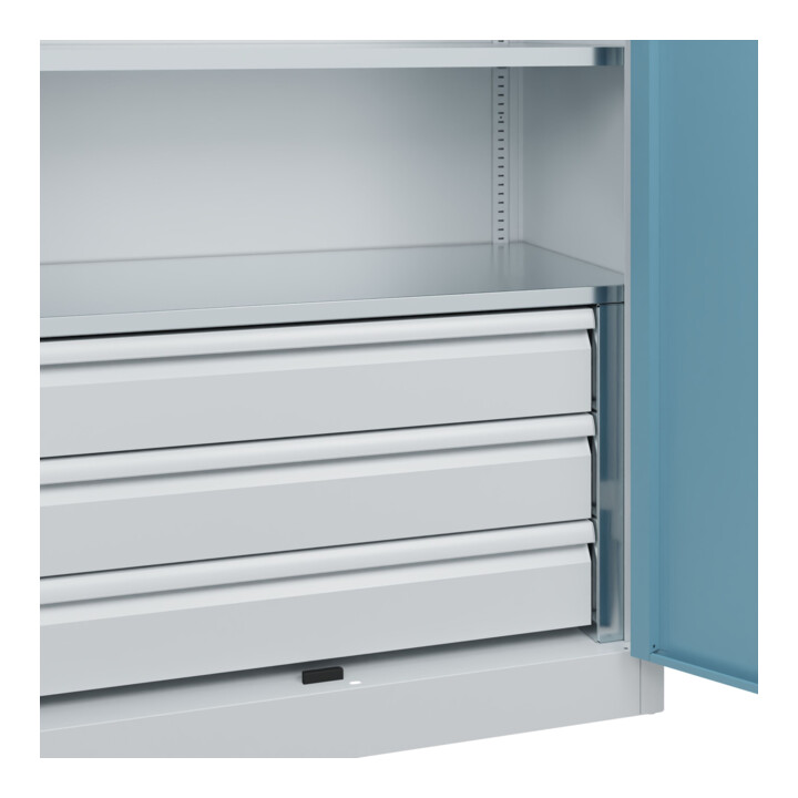 C+P Schwerlastschrank Acurado Pro 1950 x 1000 x 500mm mit Schubladen