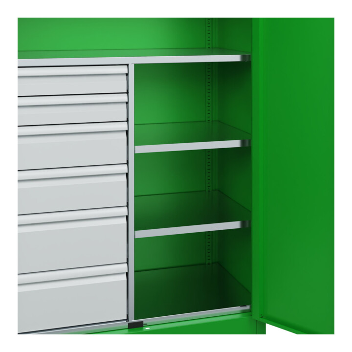 C+P Schwerlastschrank Acurado Pro 1950 x 1000 x 500mm mit Schubladen