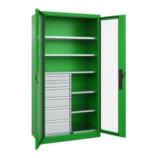 C+P Schwerlastschrank Acurado Pro 1950 x 1000 x 500mm mit Schubladen