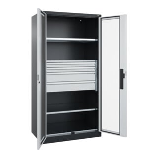 C+P Schwerlastschrank Acurado Pro 1950 x 1000 x 600 mm 7021/7035