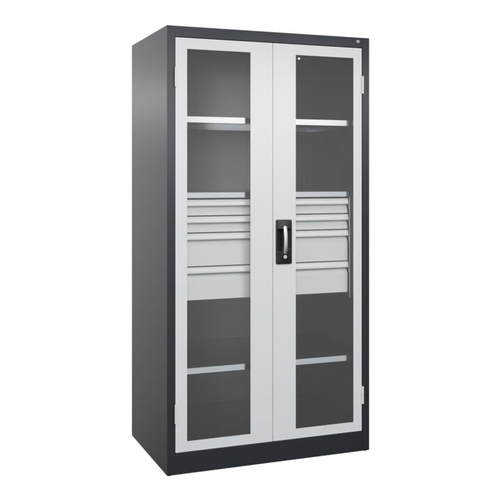 C+P Schwerlastschrank Acurado Pro 1950 x 1000 x 600 mm 7021/7035