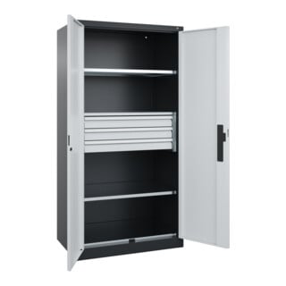 C+P Schwerlastschrank Acurado Pro 1950 x 1000 x 600 mm 7021/7035