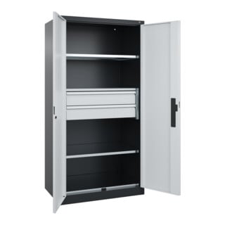C+P Schwerlastschrank Acurado Pro 1950 x 1000 x 600 mm 7021/7035