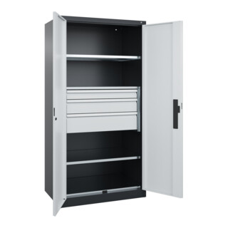 C+P Schwerlastschrank Acurado Pro 1950 x 1000 x 600 mm 7021/7035
