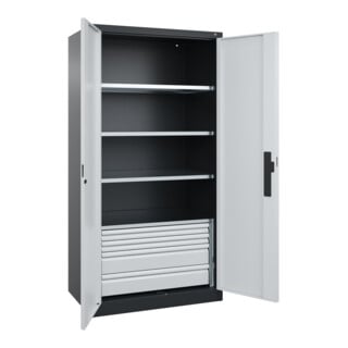 C+P Schwerlastschrank Acurado Pro 1950 x 1000 x 600 mm 7021/7035