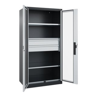 C+P Schwerlastschrank Acurado Pro 1950 x 1000 x 600 mm 7021/7035