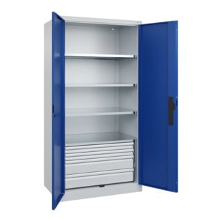 C+P Schwerlastschrank Acurado Pro 1950 x 1000 x 600 mm 7035/5010