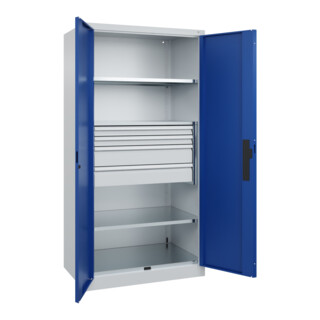 C+P Schwerlastschrank Acurado Pro 1950 x 1000 x 600 mm 7035/5010