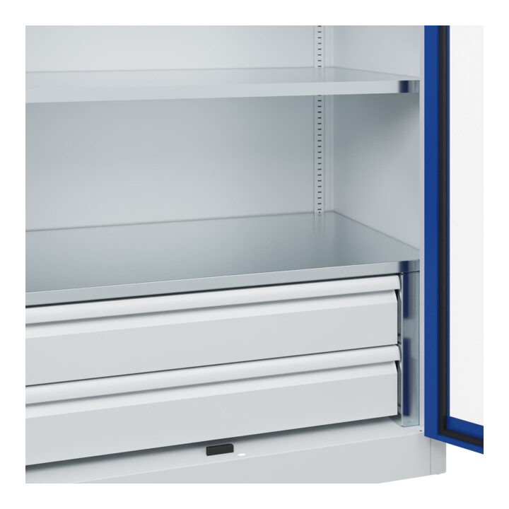 C+P Schwerlastschrank Acurado Pro 1950 x 1000 x 600 mm 7035/5010