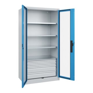 C+P Schwerlastschrank Acurado Pro 1950 x 1000 x 600 mm 7035/5012