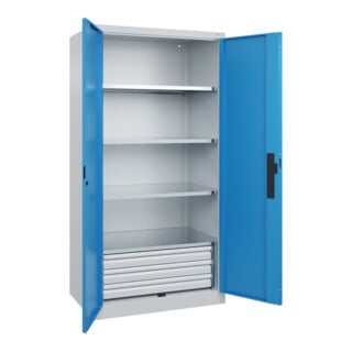 C+P Schwerlastschrank Acurado Pro 1950 x 1000 x 600 mm 7035/5012