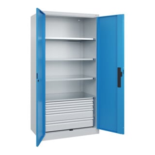 C+P Schwerlastschrank Acurado Pro 1950 x 1000 x 600 mm 7035/5012