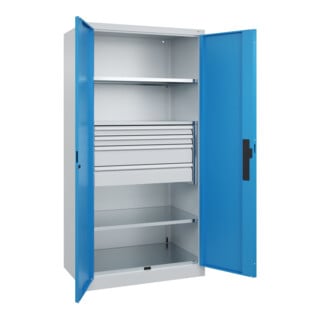 C+P Schwerlastschrank Acurado Pro 1950 x 1000 x 600 mm 7035/5012
