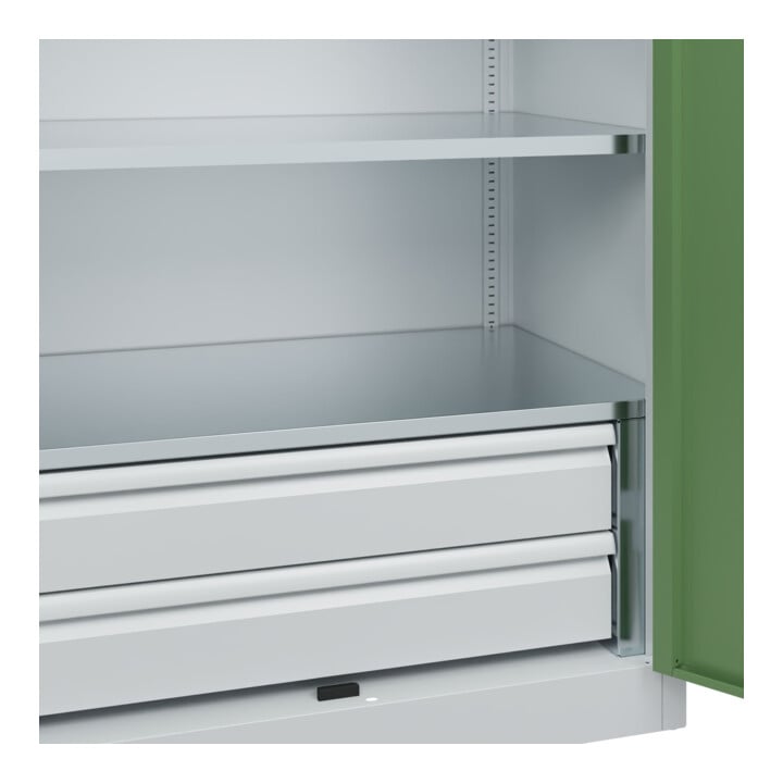 C+P Schwerlastschrank Acurado Pro 1950 x 1000 x 600 mm 7035/6011